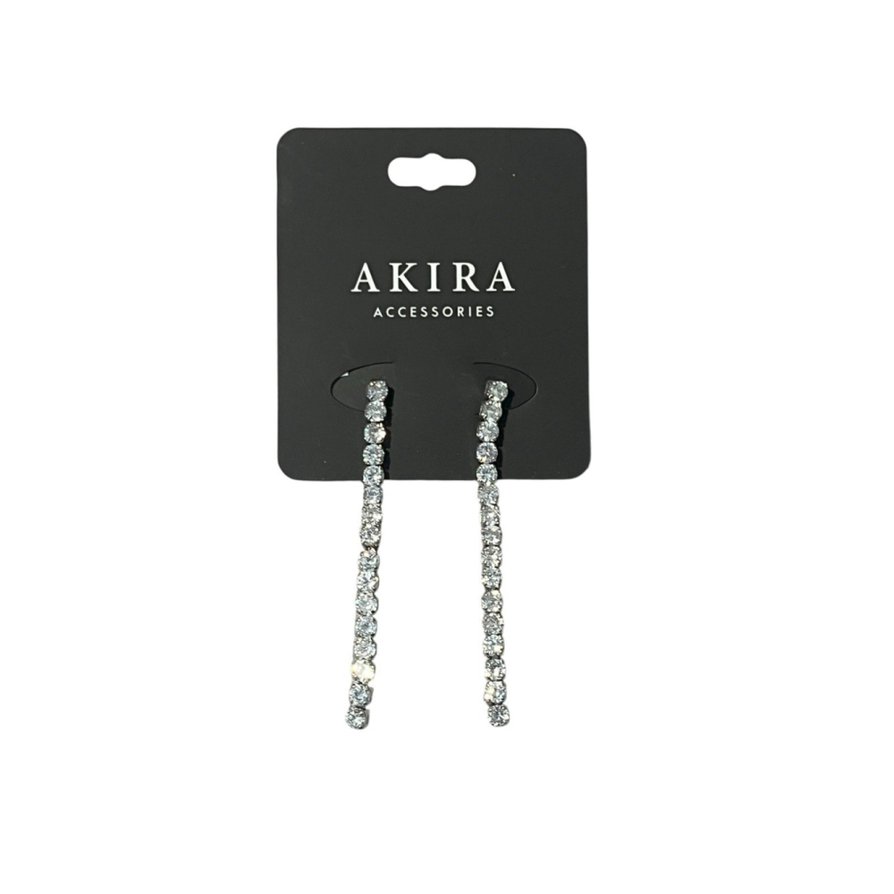 AKIRA Chandelier Drop Earrings Cubic Zirconia 2.5 Inch New - Picture 1 of 5